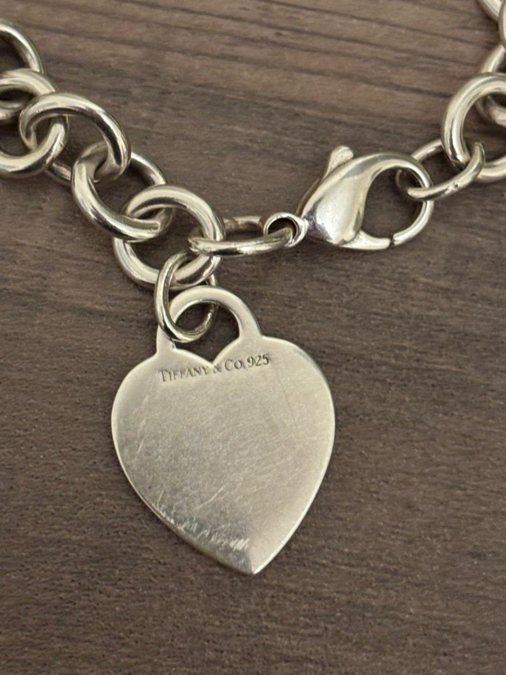 Tiffany & Co. Sterling Silver Heart Tag Bracelet - Silver